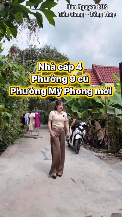 Nhà mới Mỹ Tho 5x20.5m, Hướng Tây, Sổ Hồng Full Thổ Cư