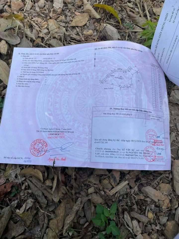 Bán đất nền 1800m² Xã Quảng Hiệp, Đắk Lắk - Giá 750 triệu, Sổ đỏ sẵn