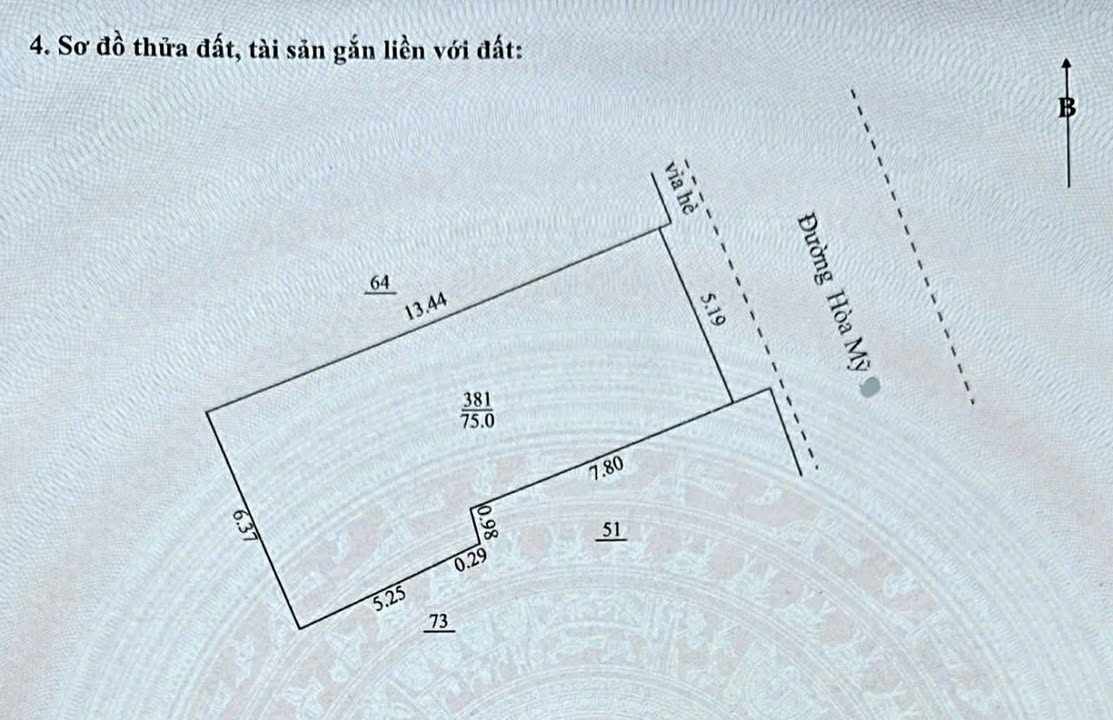 Đất nền Hòa Mỹ Liên Chiểu 75m² 5 tỷ - Tiềm năng tăng giá vượt trội!