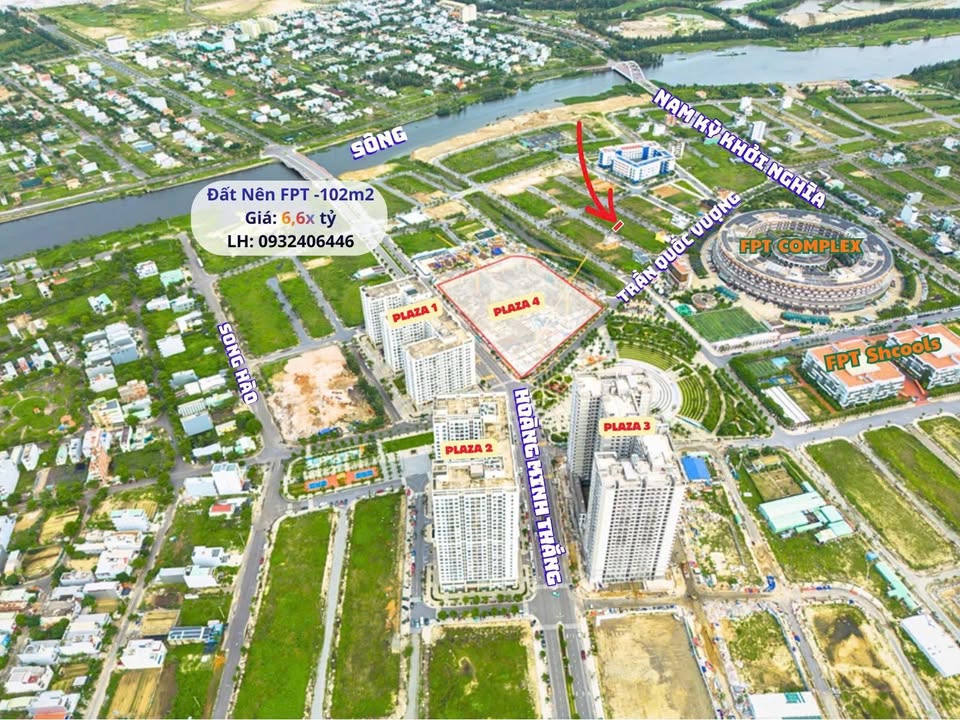 Bán Đất V6 Đà Nẵng 102m² - Gần FPT Complex, Sổ Đỏ Lâu Dài