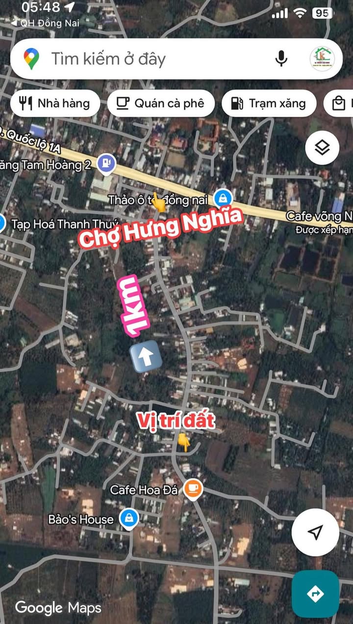 Đất 1000m² Mặt Tiền Kinh Doanh - Ngay QL1A, Đồng Nai