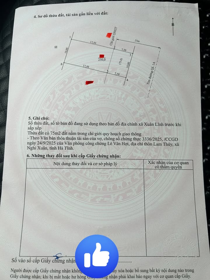 Đất Nền 250m² Đường 1A Nghi Xuân - Sẵn Sổ Đỏ, Đối Diện CCN Thanh Thành Đạt