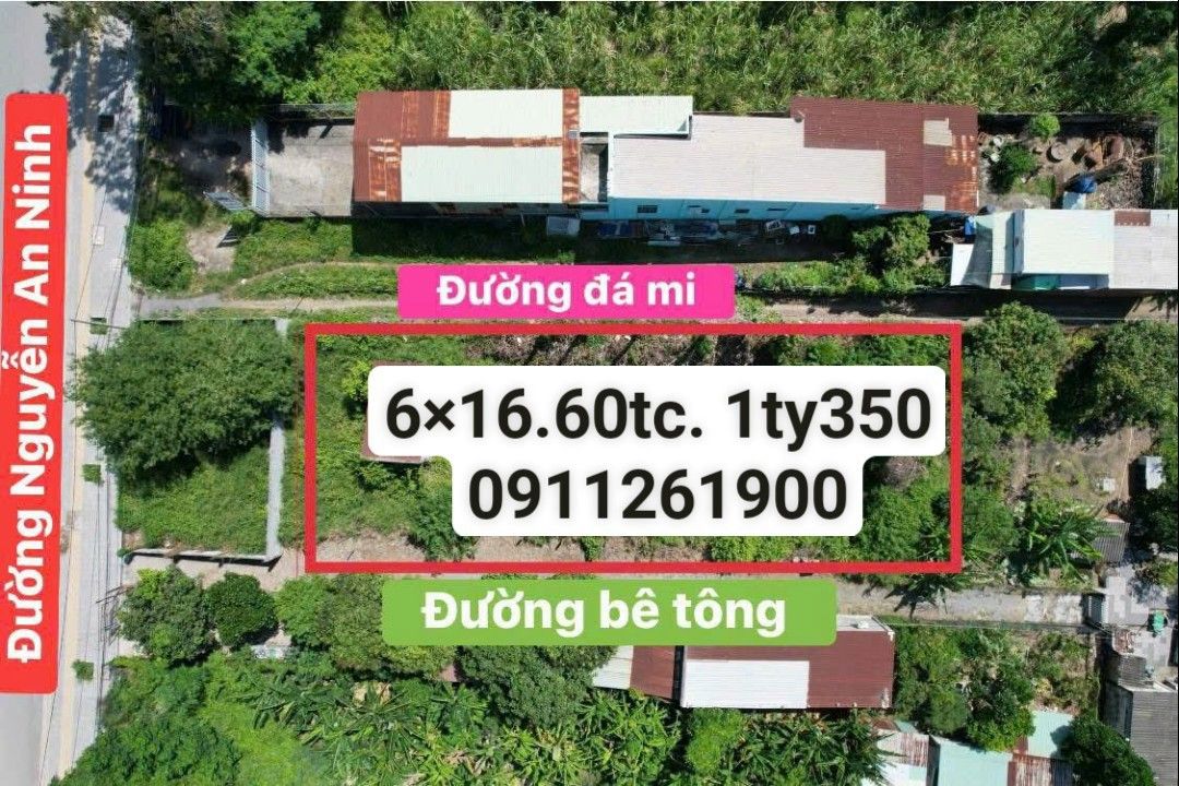 Đất nền 96m² Nguyễn An Ninh, Bà Rịa - Sổ đỏ, 2 mặt tiền, ô tô vào tận nơi