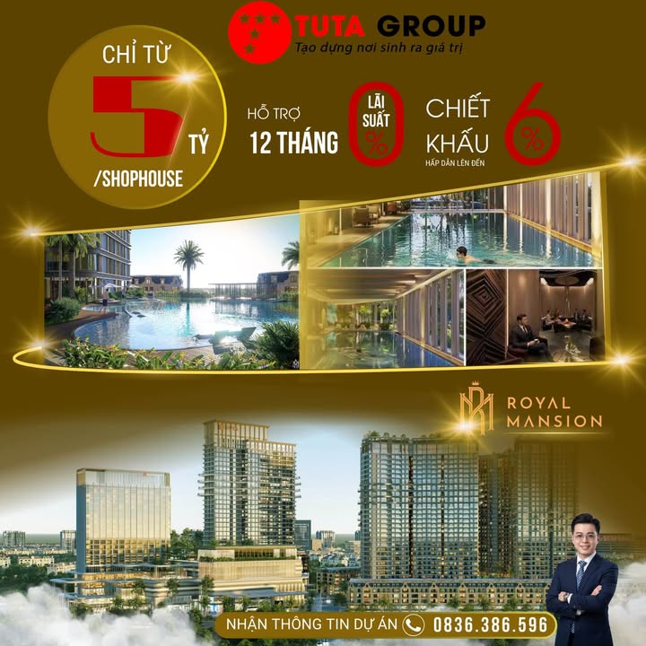 Shophouse Royal Mansion Bắc Giang - 84m² Giá 5 Tỷ - Đón đầu Aeon Mall