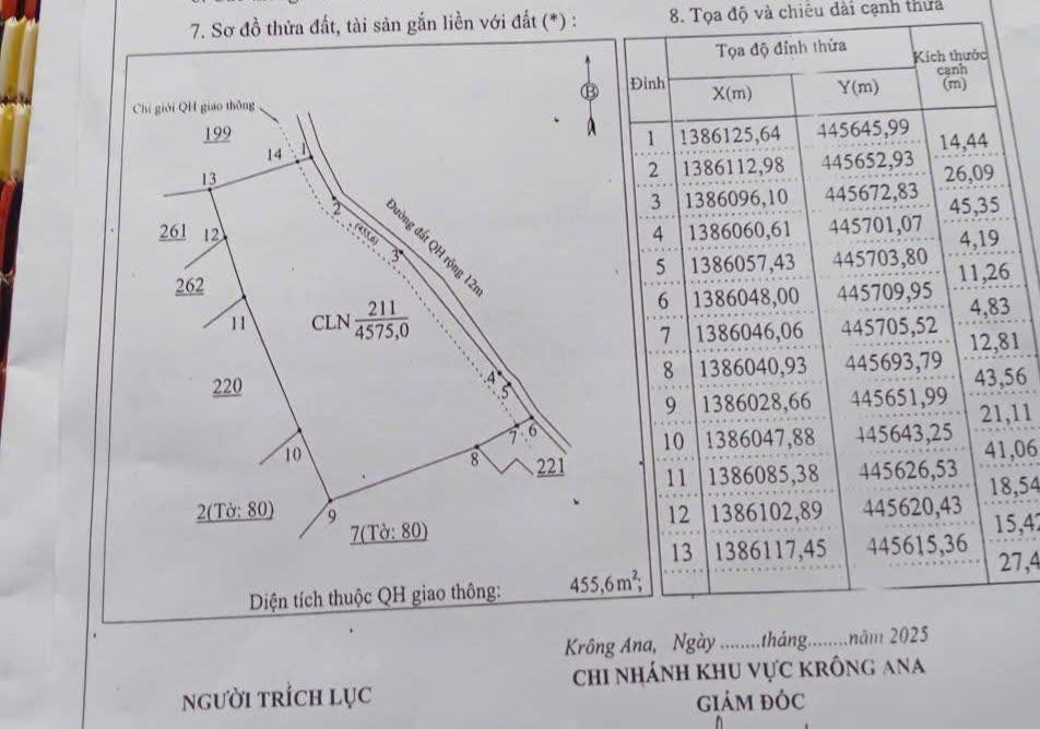 Đất nền Ea Na, Đắk Lắk 7200m² - Sổ đỏ chính chủ
