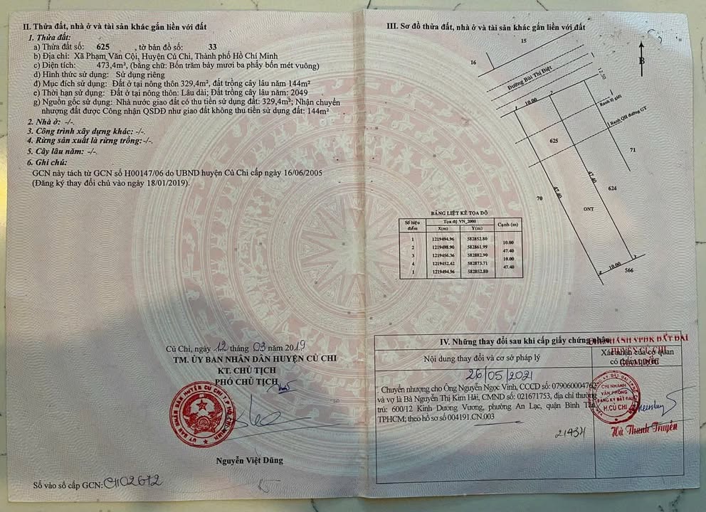 Đất nền Bùi Thị Điệp Củ Chi 450m² - Sổ đỏ chính chủ