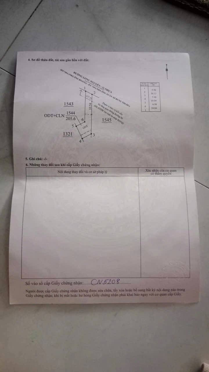 Bán Đất Nền 205m² Phường Mỹ Phước, Bến Cát - Sổ Hồng 100% Thổ Cư, Giá 1.2 Tỷ