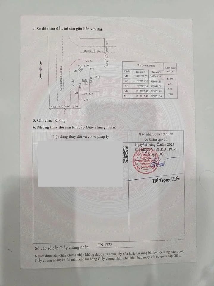 Đất nền góc Khu Licogi TP Cà Mau 105m² 1 tỷ - Đất thổ cư 100%