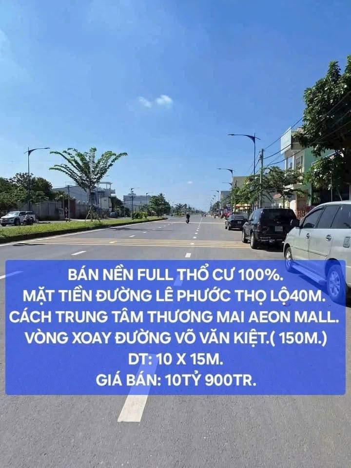 Bán đất mặt tiền Lê Phước Thọ, Cần Thơ - 150m² - Gần AEON Mall