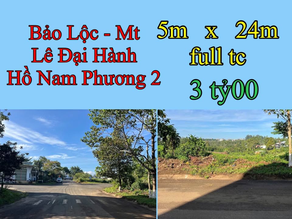 Đất Vàng Mặt Tiền Lê Đại Hành, Bảo Lộc - View Hồ Nam Phương 2