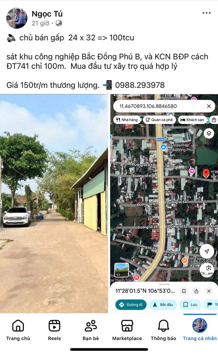 Đất Nền 768m² Sát KCN Bắc Đồng Phú B - Giá Đầu Tư 115.2 Tỷ