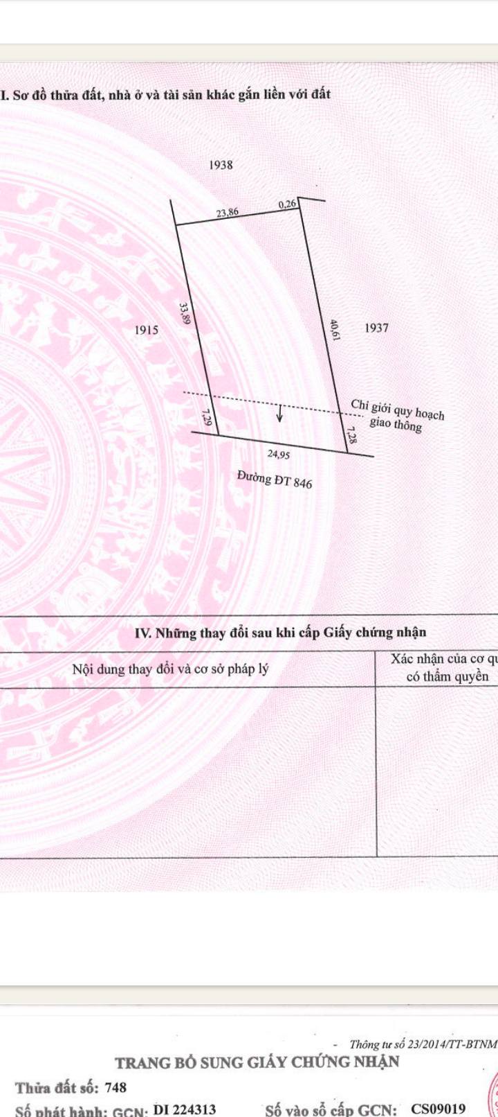 Đất Vàng Đồng Tháp - 1080m² Mặt Tiền Đường 846, Giá 2.35 Tỷ