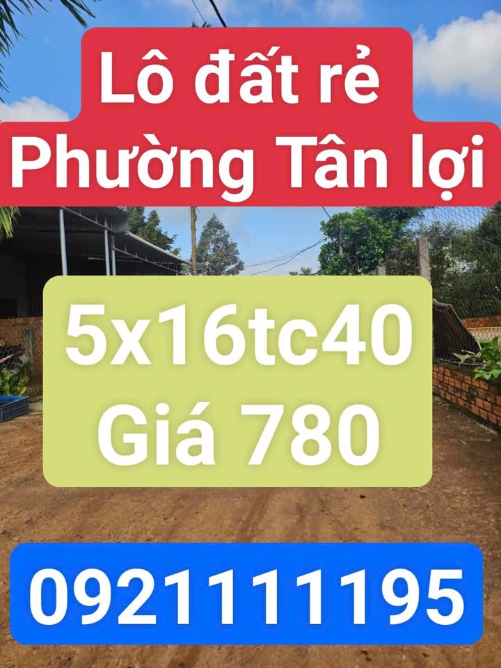 Đất thổ cư sổ đỏ 80m² Phường Tân Lợi - Gần ĐH Y Dược BMT