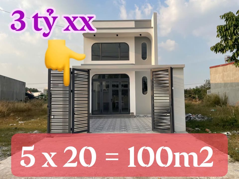 Nhà 100m² Full Thổ Cư, Sổ Hồng Riêng - Chỉ 3.2 Tỷ Tại Tân Uyên, Bình Dương