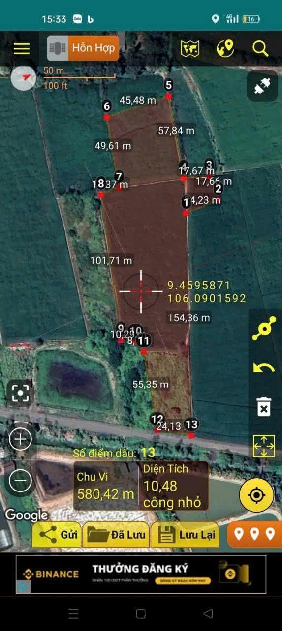 Đất ruộng Ấp Tổng Cáng, Trần Đề 11000m² giá 2.3 tỷ - Đường to ô tô