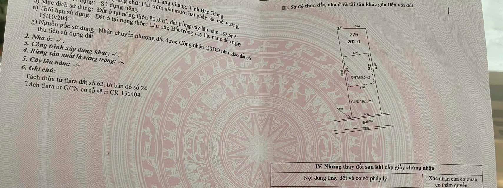 Đất nền Lạng Giang 262m² - Sổ đỏ sẵn sàng, đầu tư sinh lời!