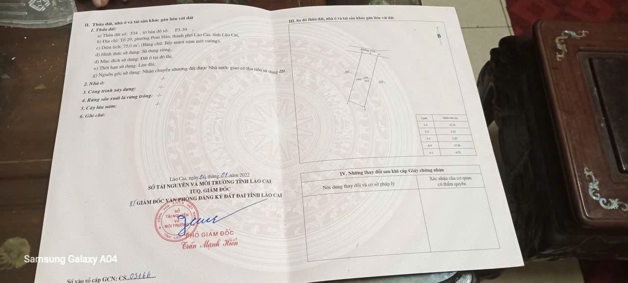 Đất nền Hoàng Xào Lào Cai 75m² - Sổ đỏ chính chủ!