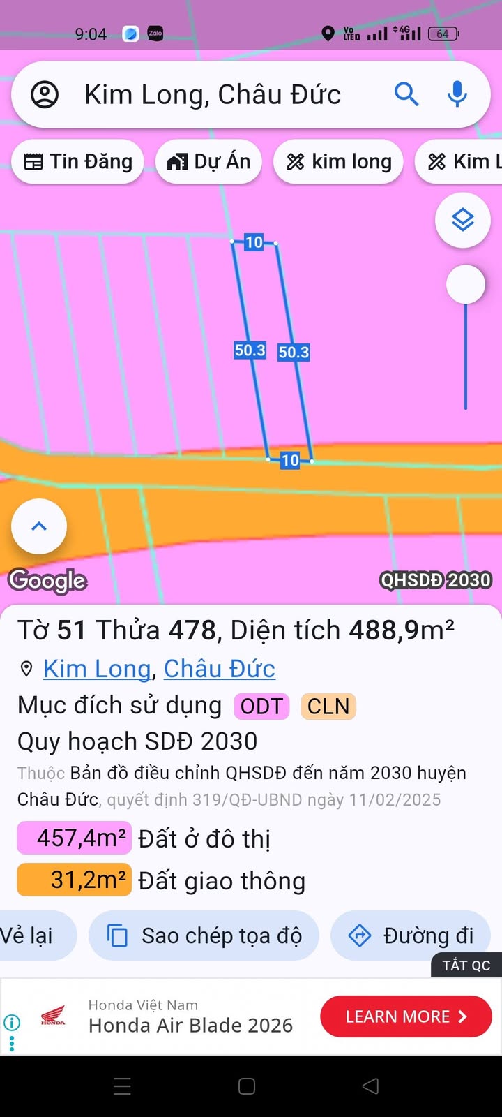 Đất nền Kim Long, Châu Đức 600m² giá 1.25 tỷ - Sổ đỏ chính chủ!