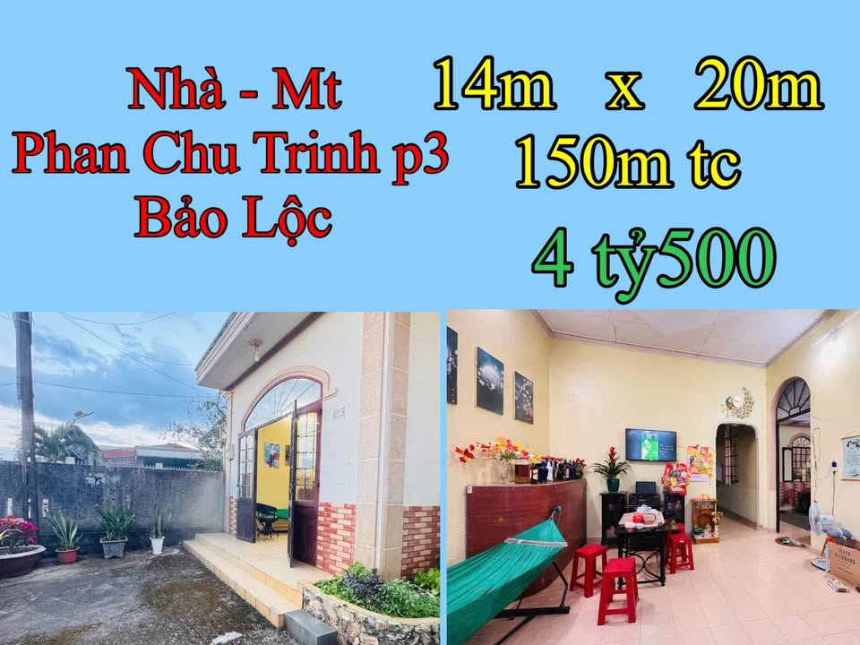 Nhà phố Phan Chu Trinh, Bảo Lộc 280m² - Mặt tiền kinh doanh đắc địa!