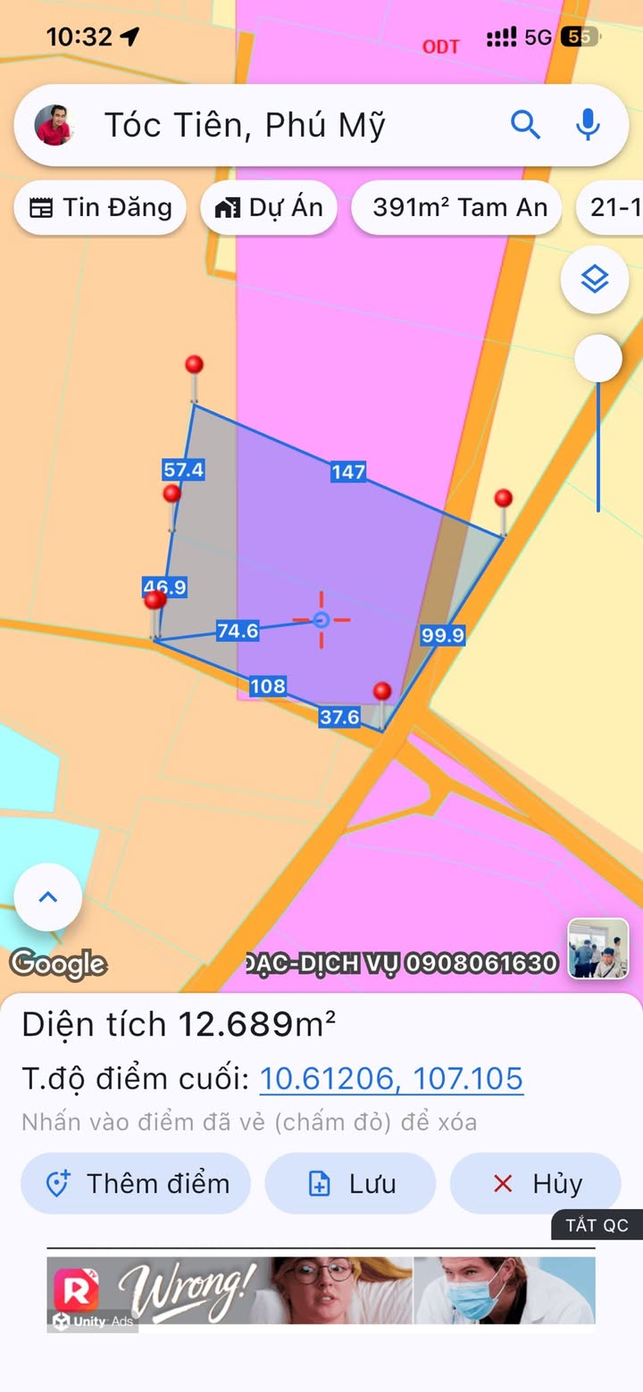 Đất nền Tóc Tiên, Phú Mỹ 12.689m² - Giảm sâu 9 tỷ, chỉ hơn 10 tỷ - Đầu tư gấp!