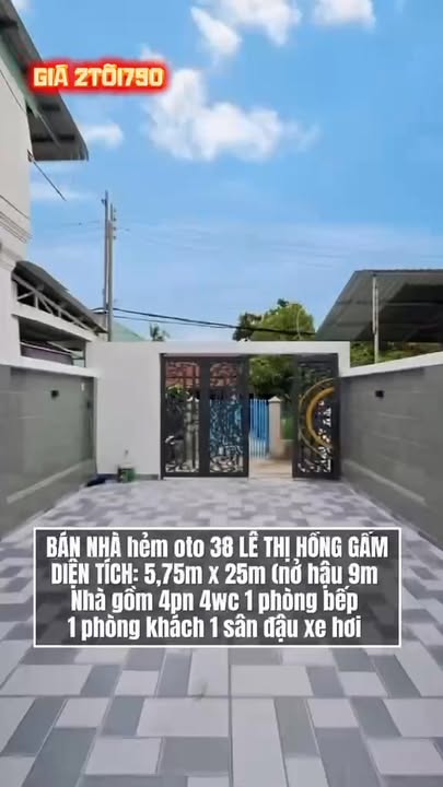 Nhà Riêng Hẻm 38 Lê Thị Hồng Gấm Rạch Giá 145m² - Ô tô vào tận nhà!