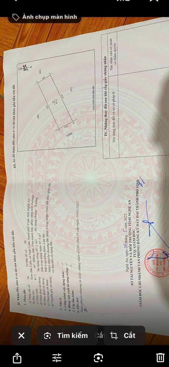 Đất Hưng Đông Vinh 87.5m² - Sổ đỏ sẵn, gần QL1A, giá 1.4 tỷ