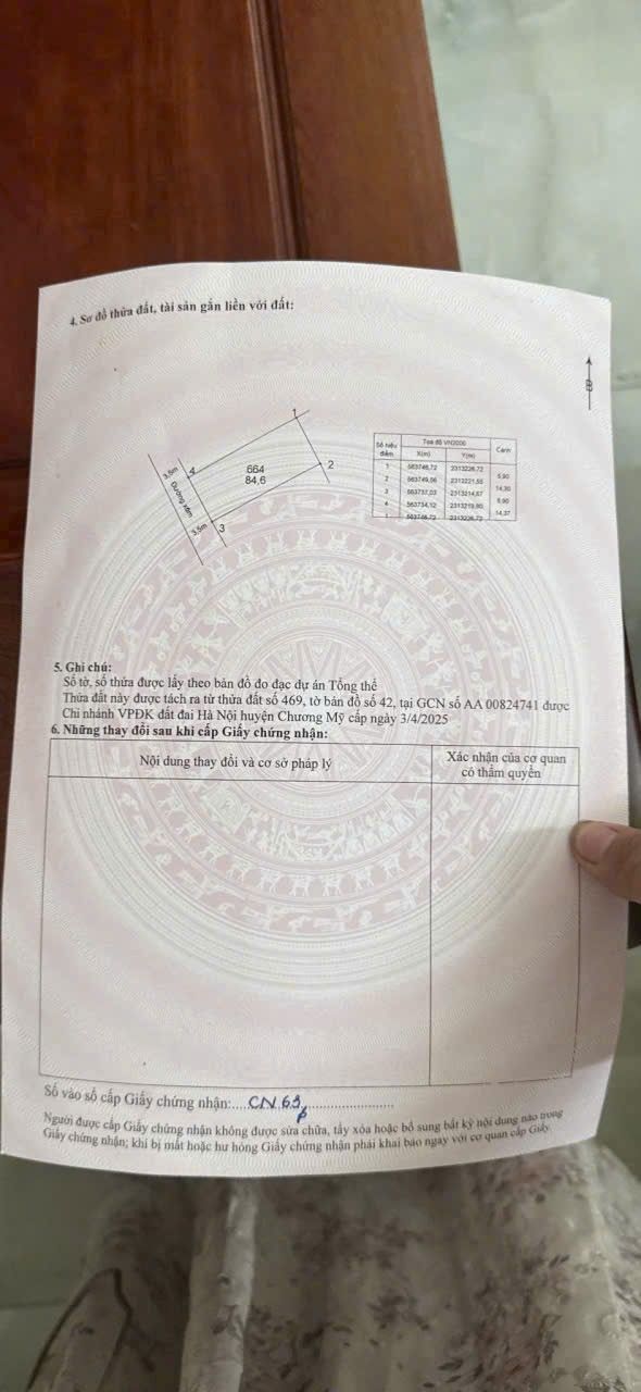 Bán đất Xóm Đông, Chương Mỹ 84m² - Đường thông, ô tô tránh, giá 3 tỷ