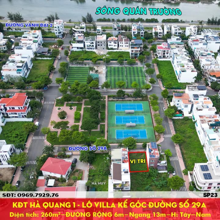 Đất Villa KĐT Hà Quang I 260m² - Vị trí đắc địa đối diện sân thể thao!
