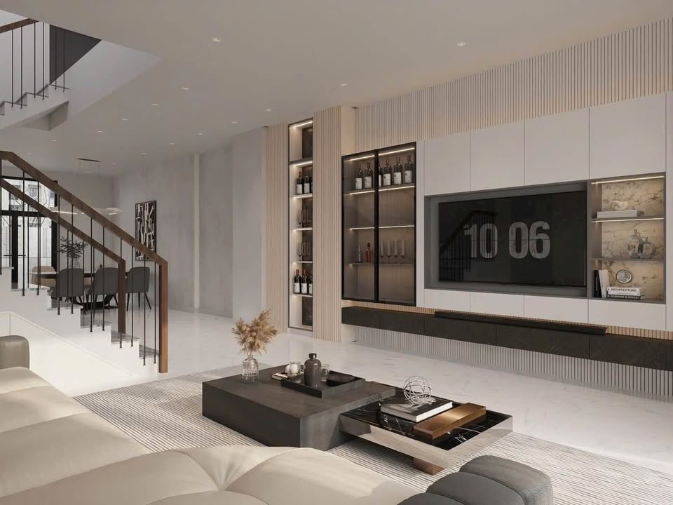 Cho thuê nhà 3 tầng KĐT Mỹ Gia - Đối diện công viên, full nội thất