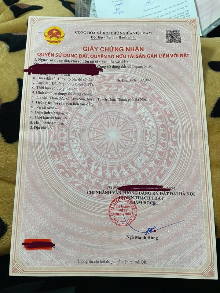 Bán đất 60m² Thôn 4 Canh Nậu, Thạch Thất - Sổ đỏ chính chủ, gần chợ