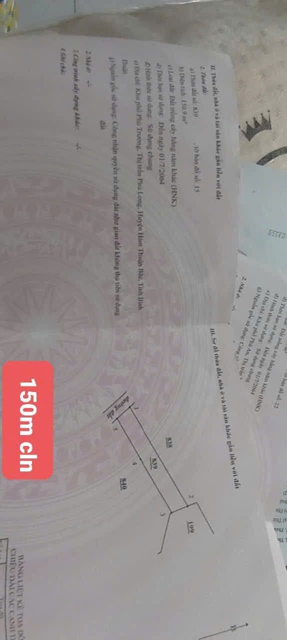 Đất nền Hàm Thắng 150m² - Sổ đỏ chính chủ, giá cực tốt!