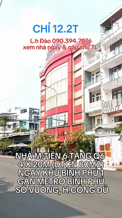 Nhà Mặt Tiền Quận 6 80m² 12.2 Tỷ - Mặt Tiền Kinh Doanh