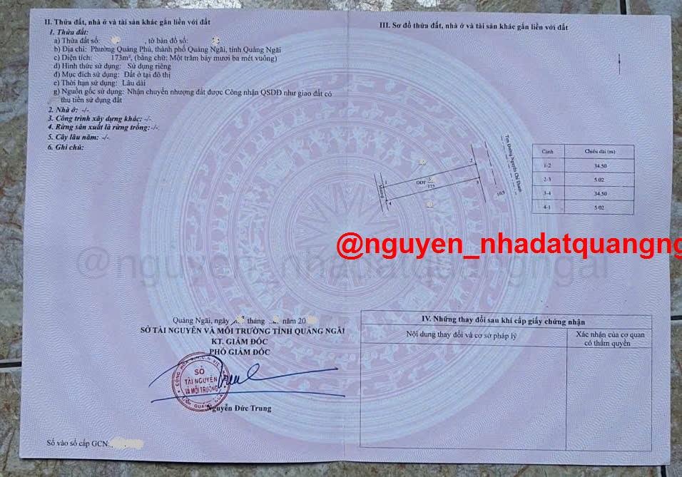 Đất nền Nguyễn Chí Thanh, Đức Phổ 173m² - Tiềm năng tăng giá vượt trội!