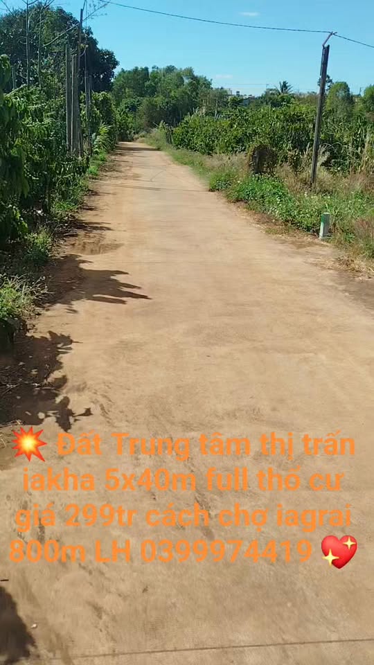 Đất nền Ia Kha, Gia Lai 200m² - Sổ đỏ, Giá chỉ 299 triệu - Đầu tư sinh lời