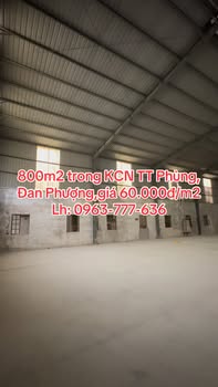 Nhà xưởng 800m² tại Cụm CN Phùng, Đan Phượng, Hà Nội - Sẵn Sàng Hoạt Động