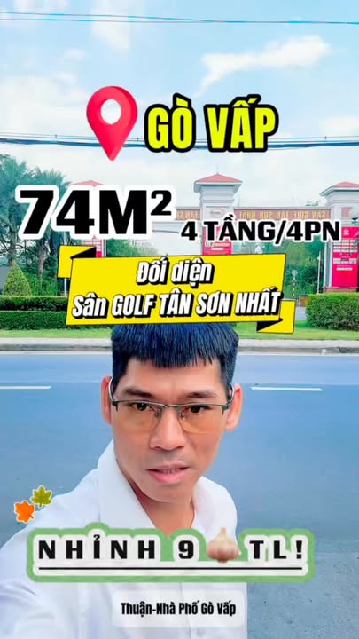 Nhà HXH 74m² Gò Vấp - 4 Tầng, 4PN - Đối diện Sân Golf Tân Sơn Nhất - 9 Tỷ