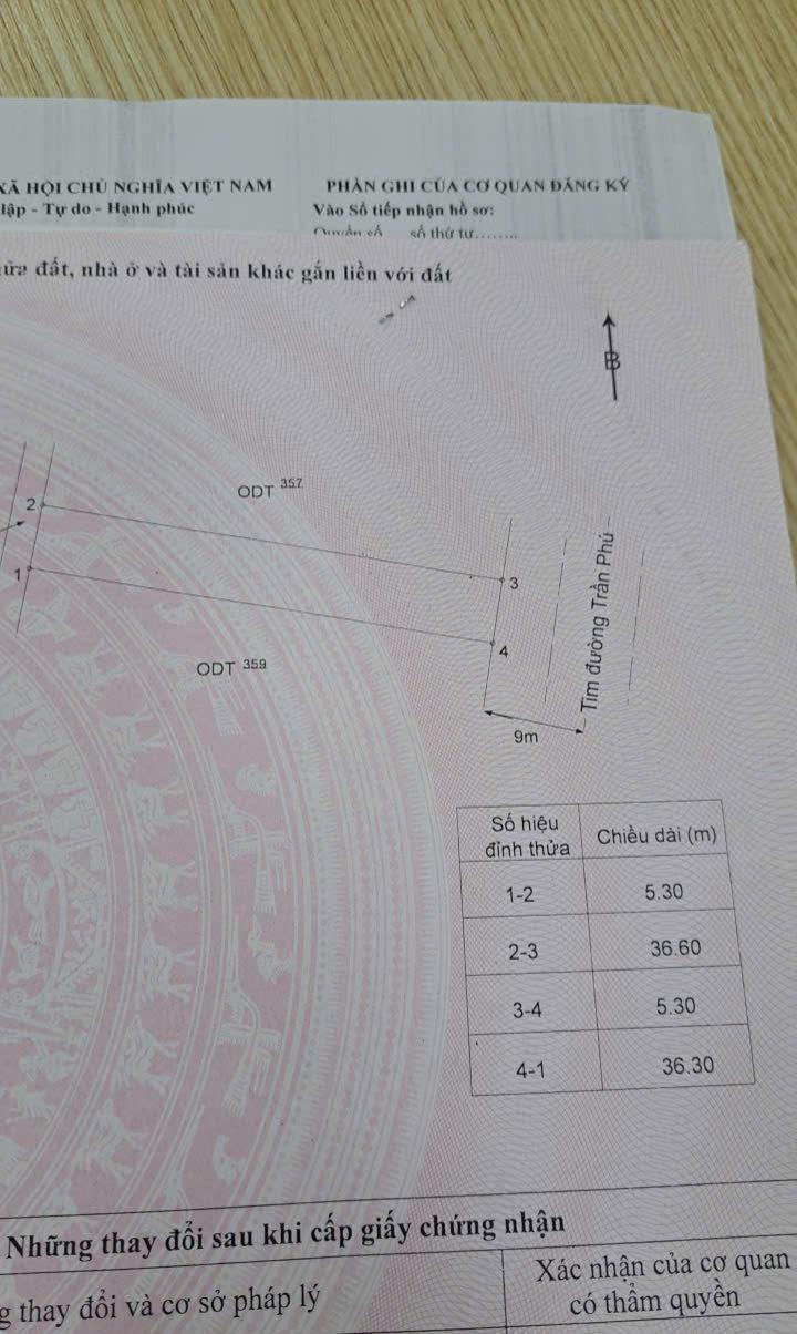 Đất Mặt Tiền Trần Phú Phù Mỹ 191m² - Sổ Đỏ Sẵn Sàng Chốt Nhanh 1 Tỷ