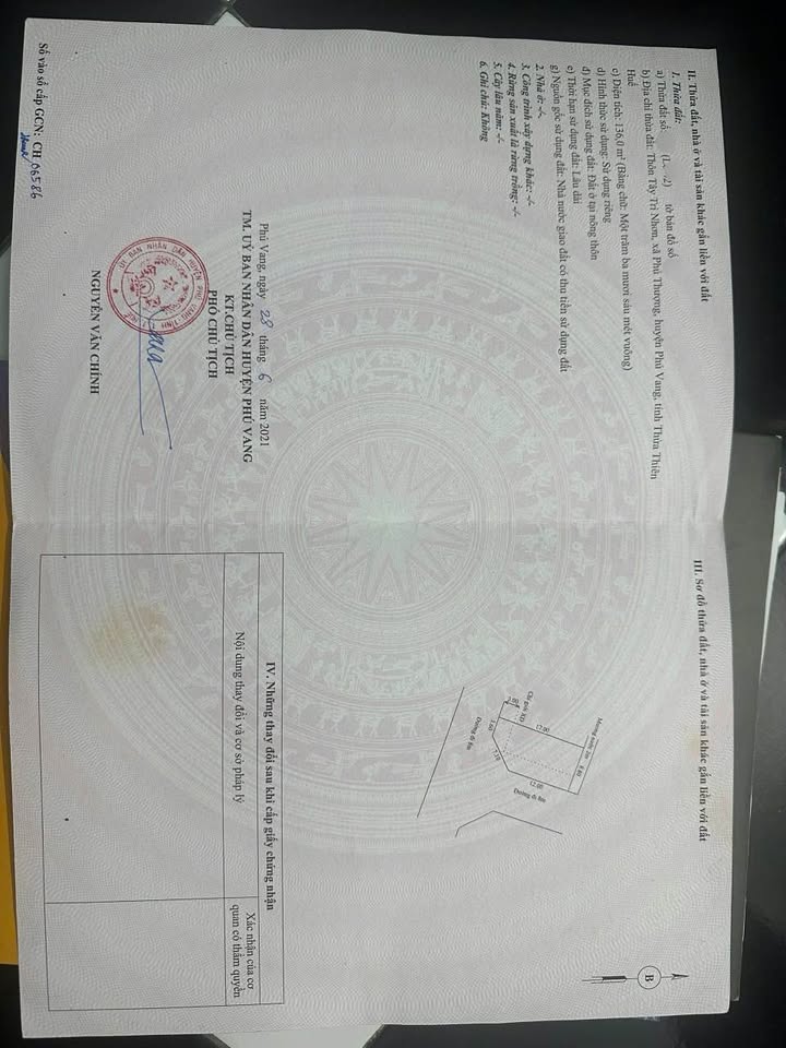 Đất Lô Góc KQH Tây Trì Nhơn Phú Thượng - 136m² - Sổ Đỏ Chính Chủ