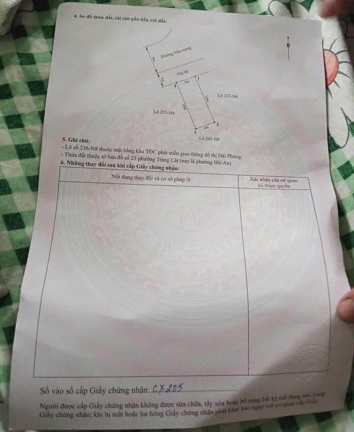 Lô đất tái định cư Tràng Cát 40m² giá 2.3 tỷ - Hạ tầng hoàn thiện