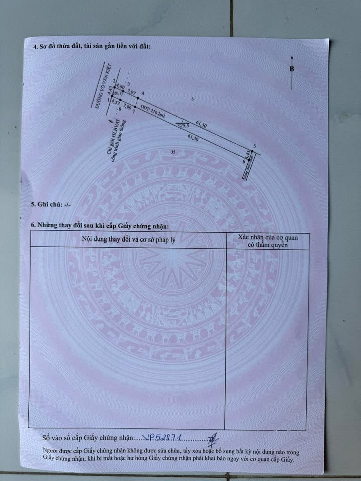 Đất thổ cư 270m² Võ Văn Kiệt, Đà Lạt - Giá 5.5 tỷ, 2 mặt tiền