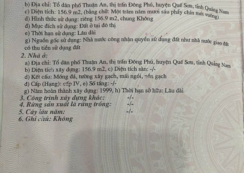 Đất nền Thị trấn Đông Phú, Quế Sơn 157m² - Tiềm năng tăng giá vượt trội!