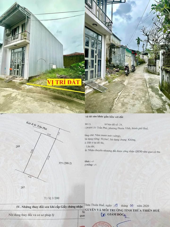 Đất nền Trần Phú, Huế 50m² giá 1.2 tỷ - Sổ hồng chính chủ!