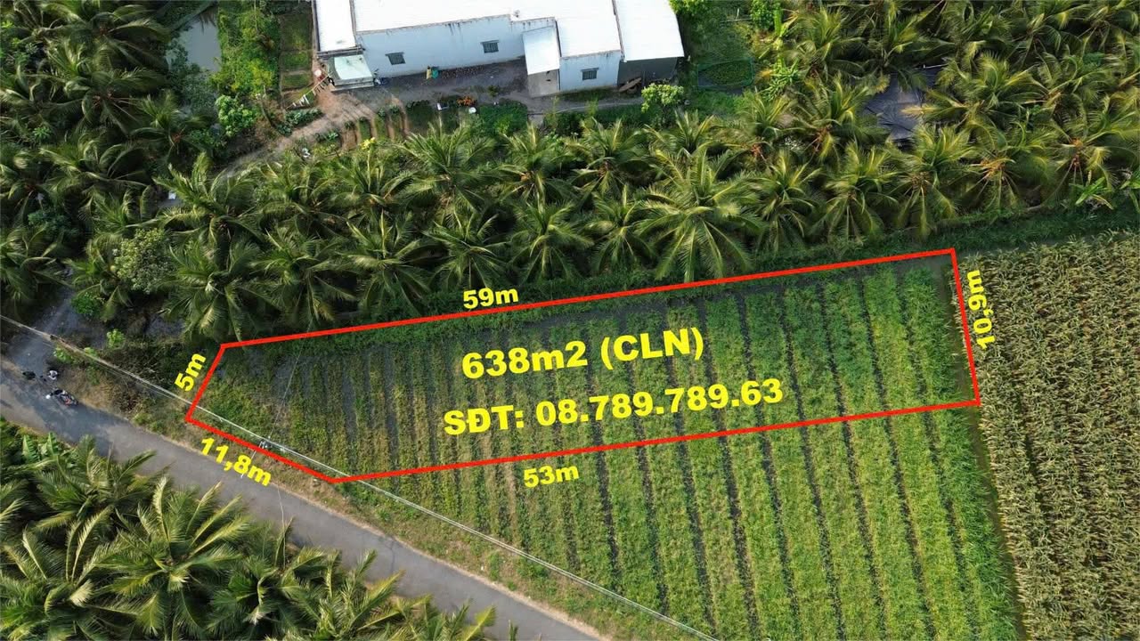 Đất nền Chợ Gạo Tiền Giang 639m² 730 triệu - Sổ hồng chính chủ!