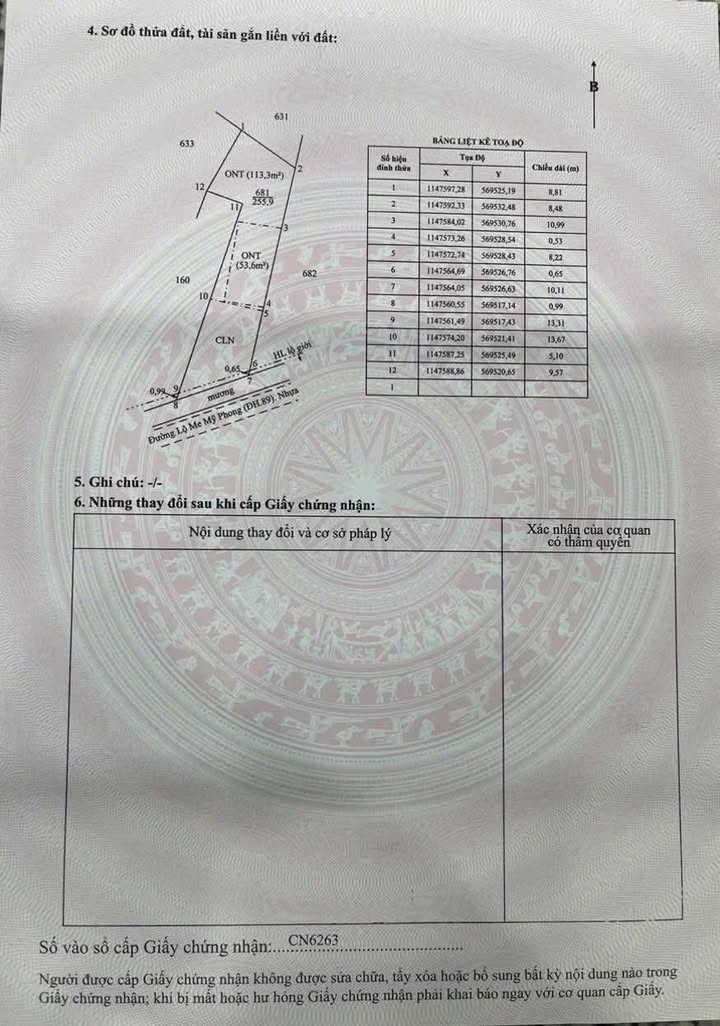 Đất nền Mỹ Tho 255.9m² - Sổ đỏ chính chủ, tiềm năng tăng giá!