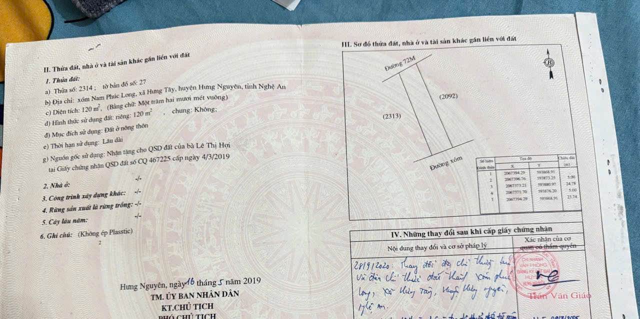 Đất nền Hưng Nguyên 120m² mặt tiền 72m - Tiềm năng đầu tư sinh lời cao