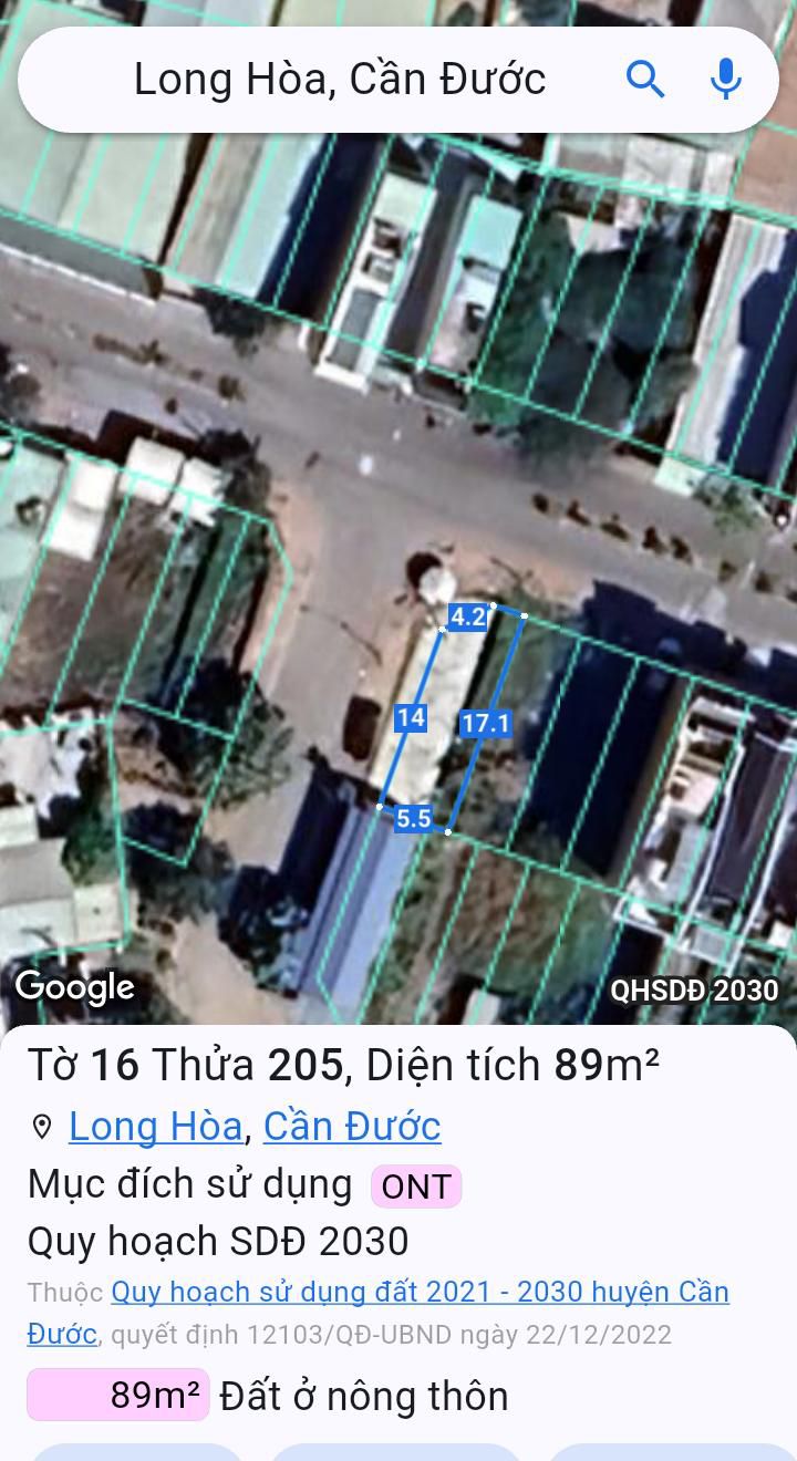 Đất nền 89m² mặt tiền kinh doanh Rạch Kiến, Cần Đước - 3.7 tỷ