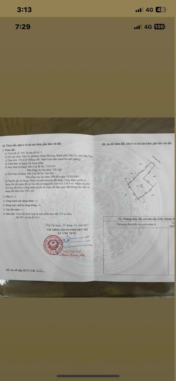 Đất nền Phường Nông Trang 550m² Giá Tốt - Sổ Đỏ Chính Chủ!