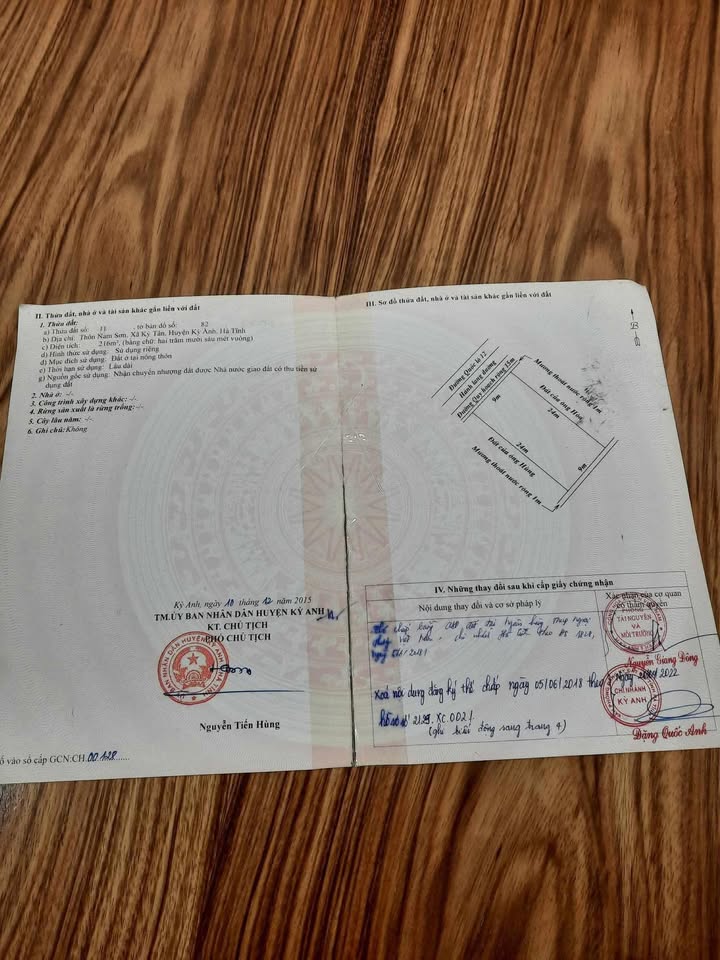 Đất Nền Mặt Tiền QL 12C, Kỳ Anh 216m² Sổ Đỏ Vuông Vắn