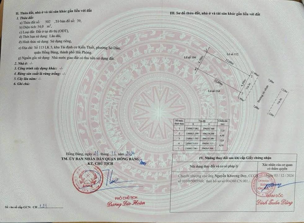 Đất Nền Hồng Bàng 54m² - Sổ Đỏ Chính Chủ, Giá Tốt Đầu Tư!