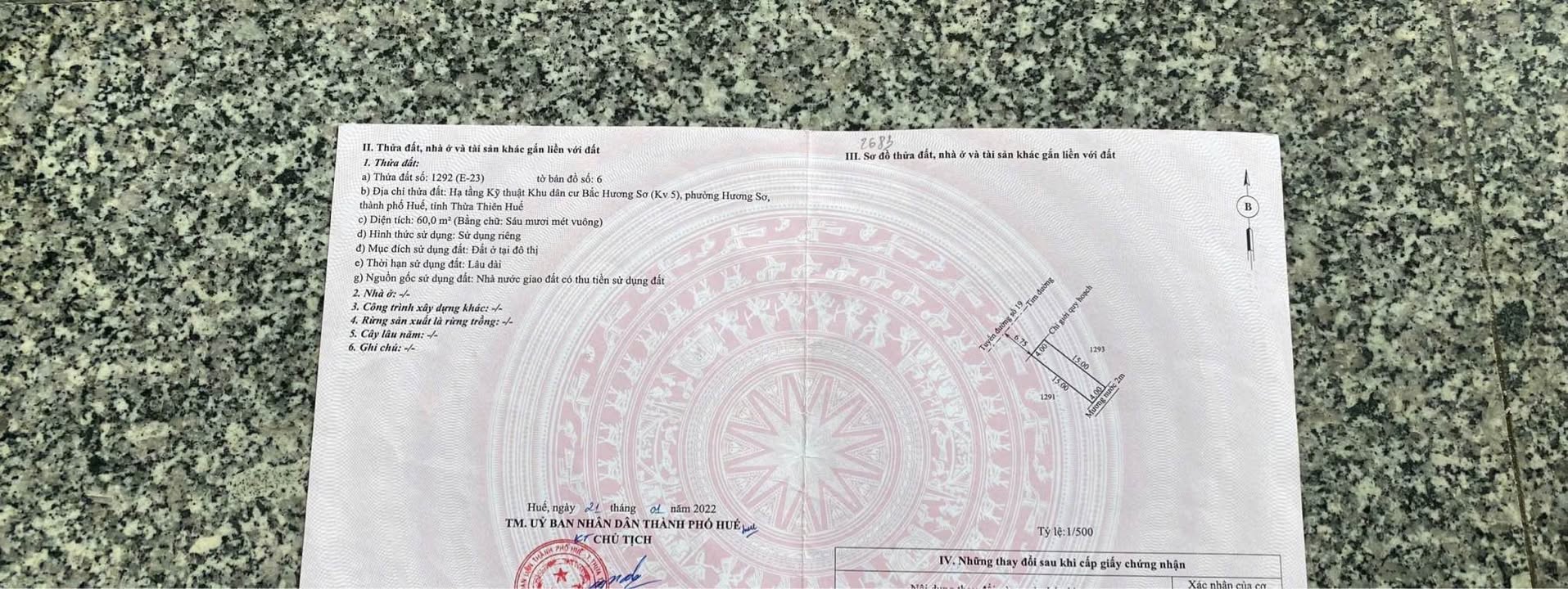 Đất nền KQH Hương Sơ 60m² giá 1.2 tỷ - Sổ đỏ chính chủ